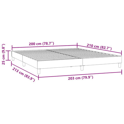 Bedframe zonder matras 200x210 cm fluweel lichtgrijs