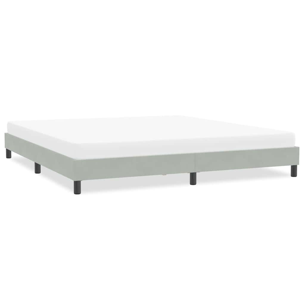 Bedframe zonder matras 200x210 cm fluweel lichtgrijs