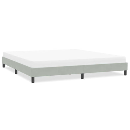 Bedframe zonder matras 200x210 cm fluweel lichtgrijs