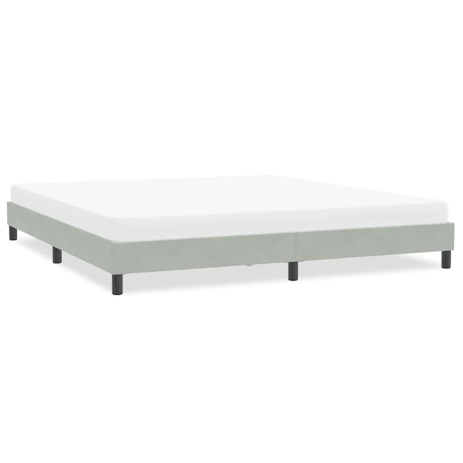 Bedframe zonder matras 200x210 cm fluweel lichtgrijs