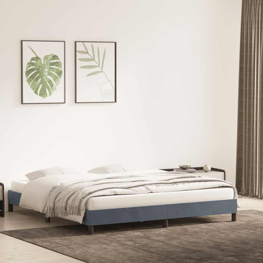 Bedframe zonder matras 200x210 cm fluweel donkergrijs