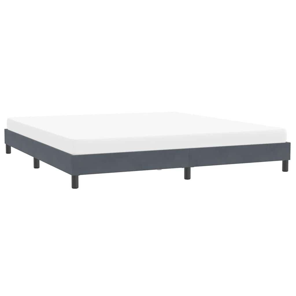 Bedframe zonder matras 200x210 cm fluweel donkergrijs