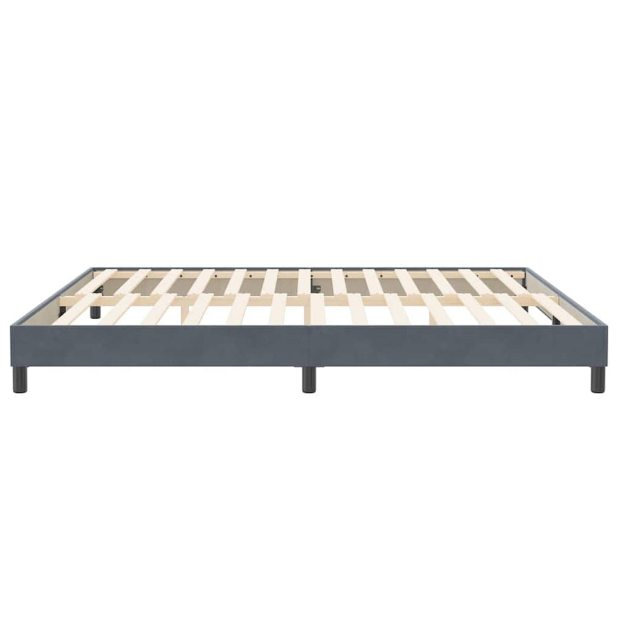 Bedframe zonder matras 200x210 cm fluweel donkergrijs