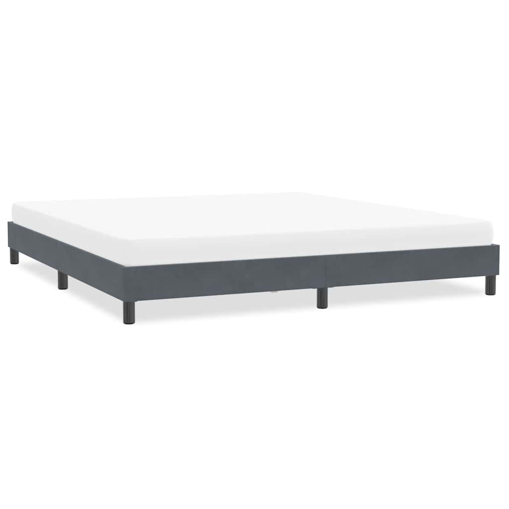 Bedframe zonder matras 200x210 cm fluweel donkergrijs
