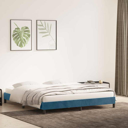 Bedframe zonder matras 200x210 cm fluweel donkerblauw