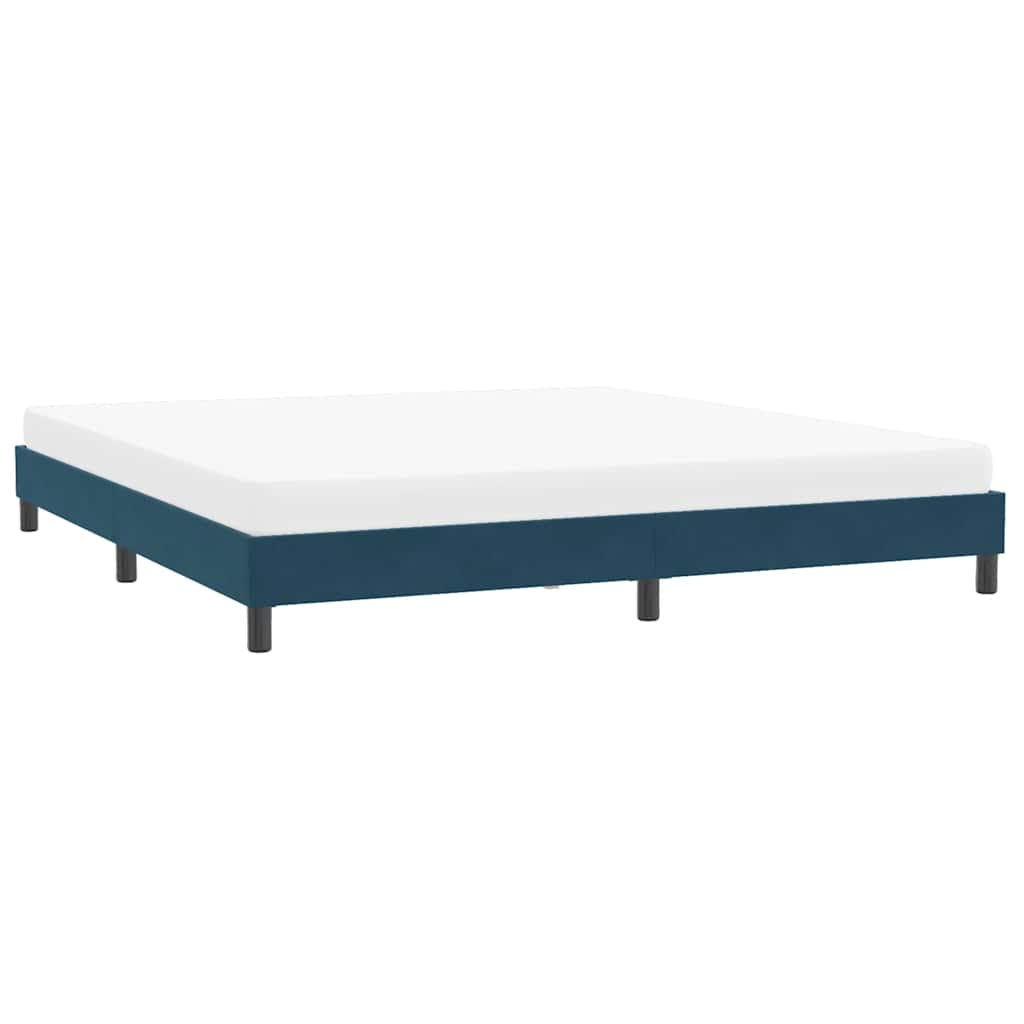 Bedframe zonder matras 200x210 cm fluweel donkerblauw