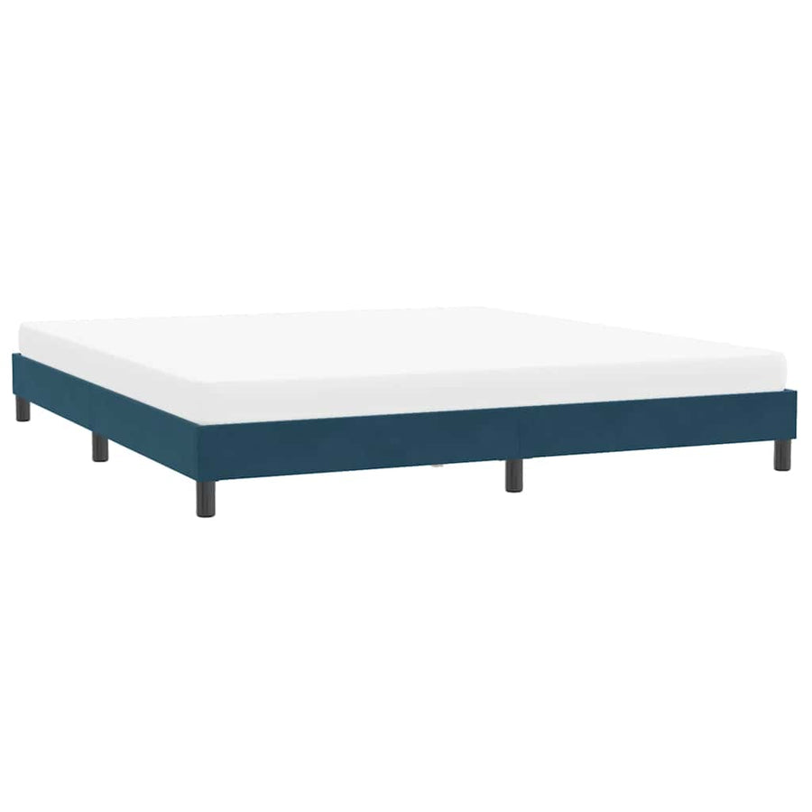 Bedframe zonder matras 200x210 cm fluweel donkerblauw