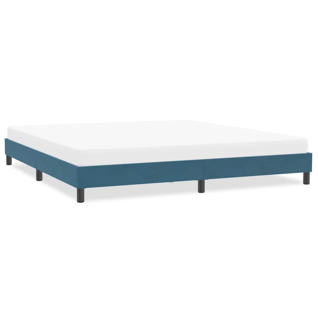 Bedframe zonder matras 200x210 cm fluweel donkerblauw