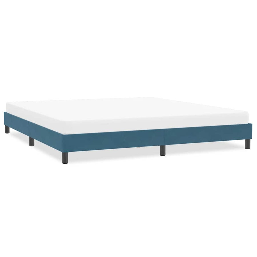 Bedframe zonder matras 200x210 cm fluweel donkerblauw