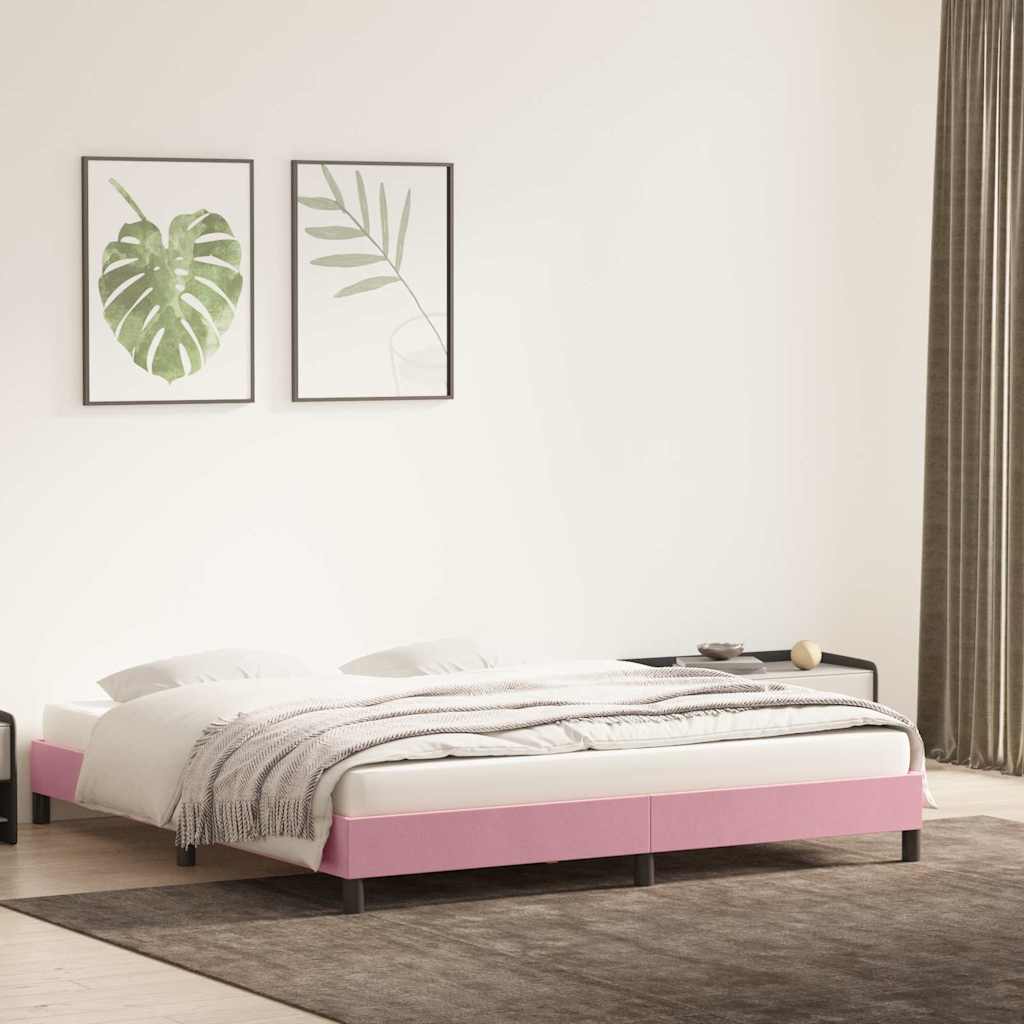 Bedframe zonder matras 200x210 cm fluweel roze