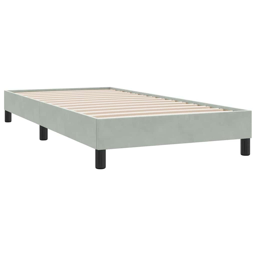 Bedframe zonder matras 80x220 cm fluweel lichtgrijs