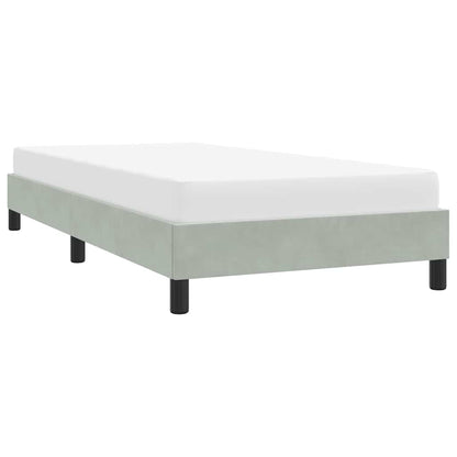Bedframe zonder matras 80x220 cm fluweel lichtgrijs