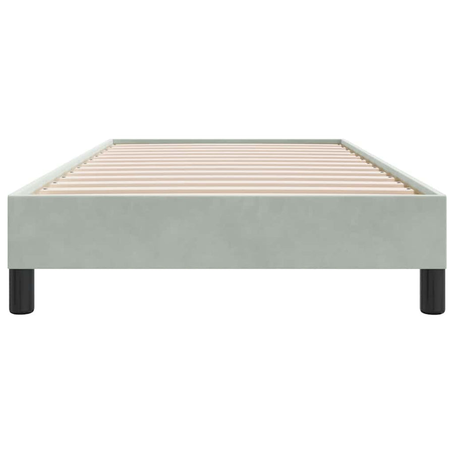 Bedframe zonder matras 80x220 cm fluweel lichtgrijs