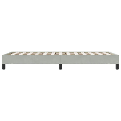 Bedframe zonder matras 80x220 cm fluweel lichtgrijs
