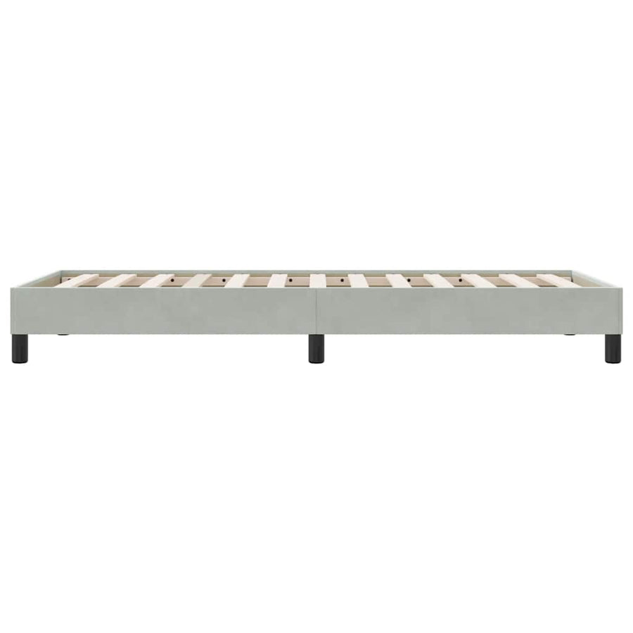 Bedframe zonder matras 80x220 cm fluweel lichtgrijs