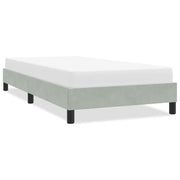 Bed frame without mattress 80x220 cm velvet light grey