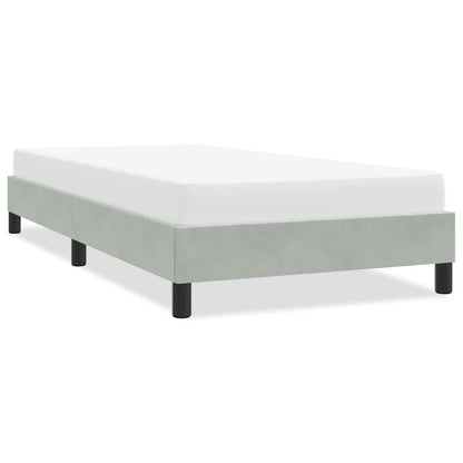 Bedframe zonder matras 80x220 cm fluweel lichtgrijs