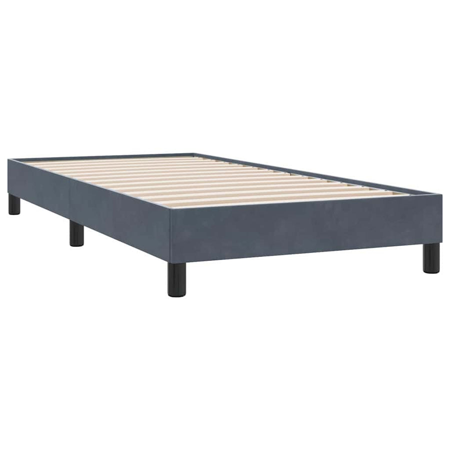 Bedframe zonder matras 80x220 cm fluweel donkergrijs