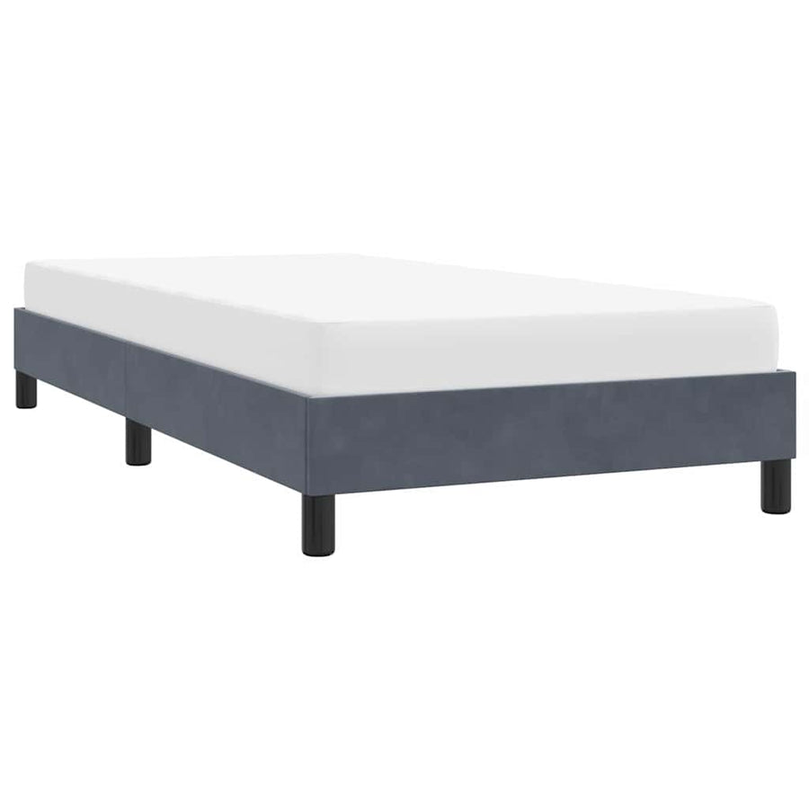 Bedframe zonder matras 80x220 cm fluweel donkergrijs