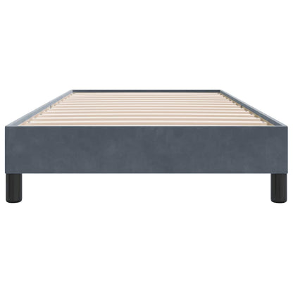 Bedframe zonder matras 80x220 cm fluweel donkergrijs