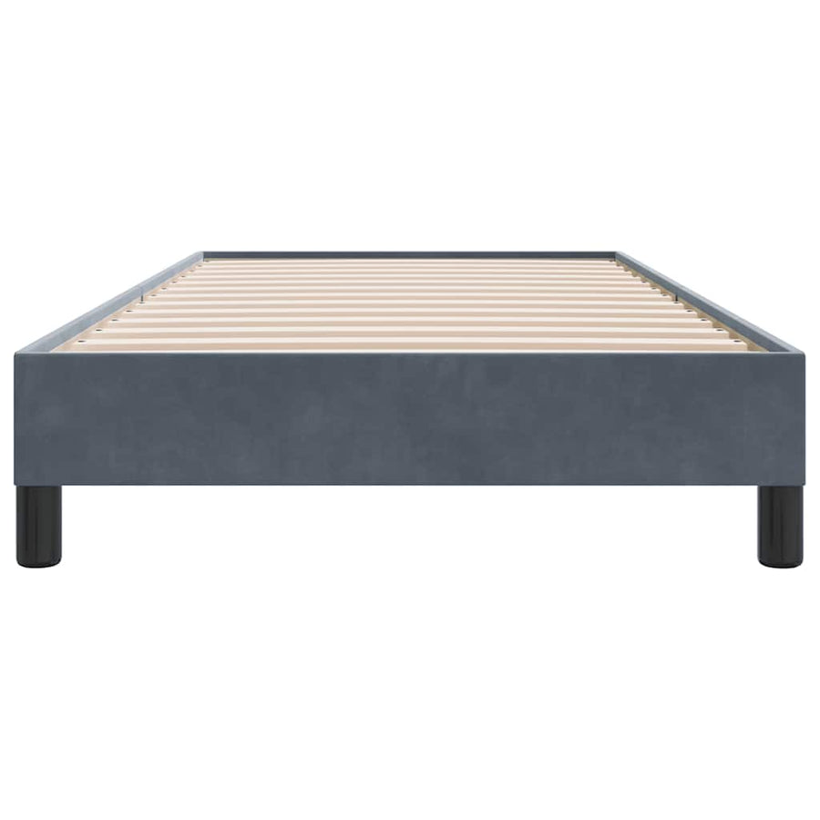 Bedframe zonder matras 80x220 cm fluweel donkergrijs