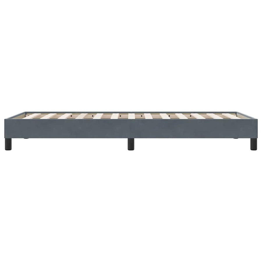 Bedframe zonder matras 80x220 cm fluweel donkergrijs