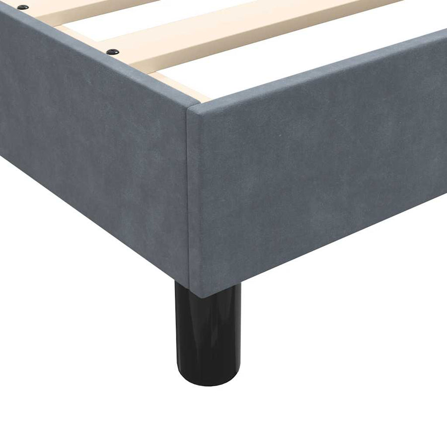 Bedframe zonder matras 80x220 cm fluweel donkergrijs