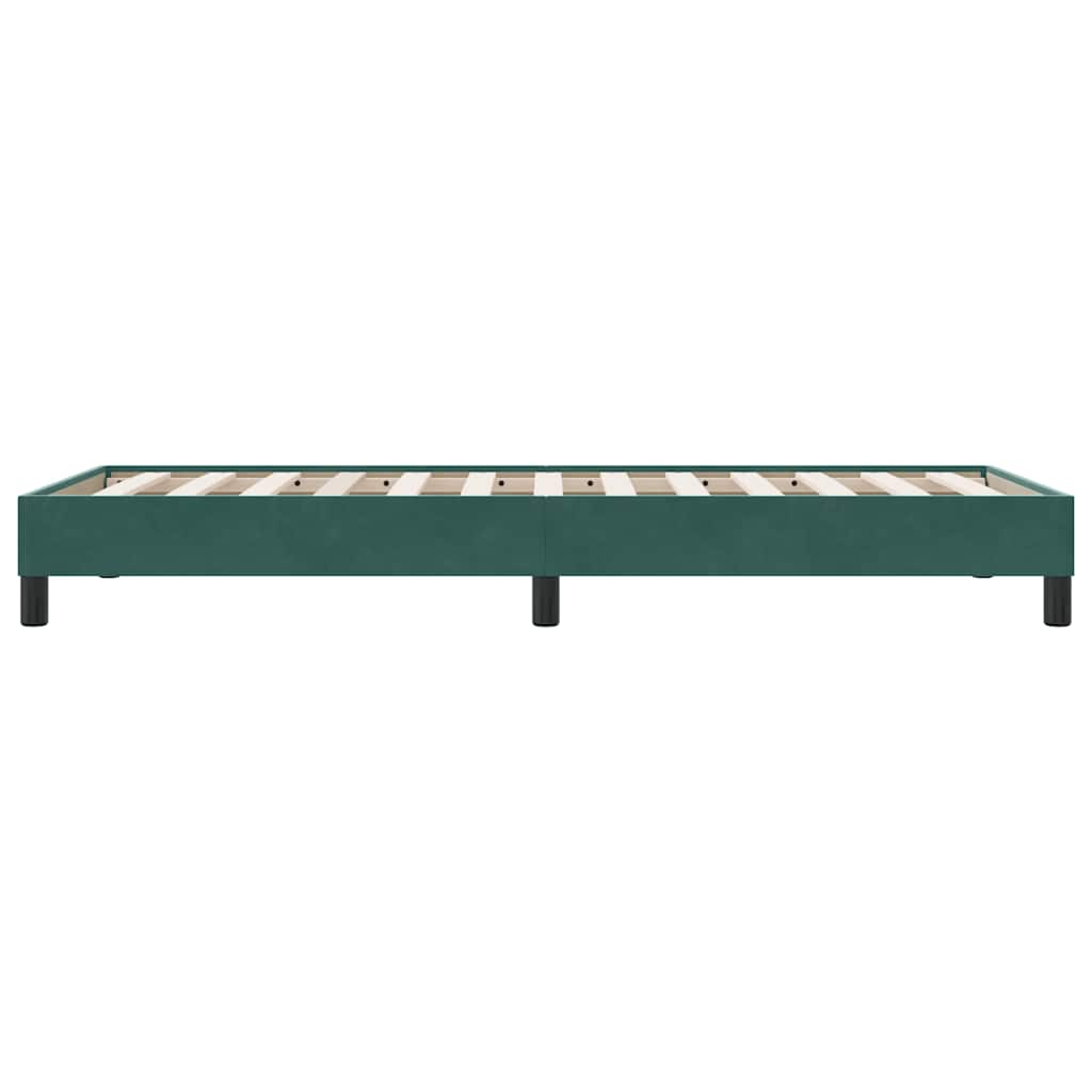 Bedframe zonder matras 80x220 cm fluweel donkergroen