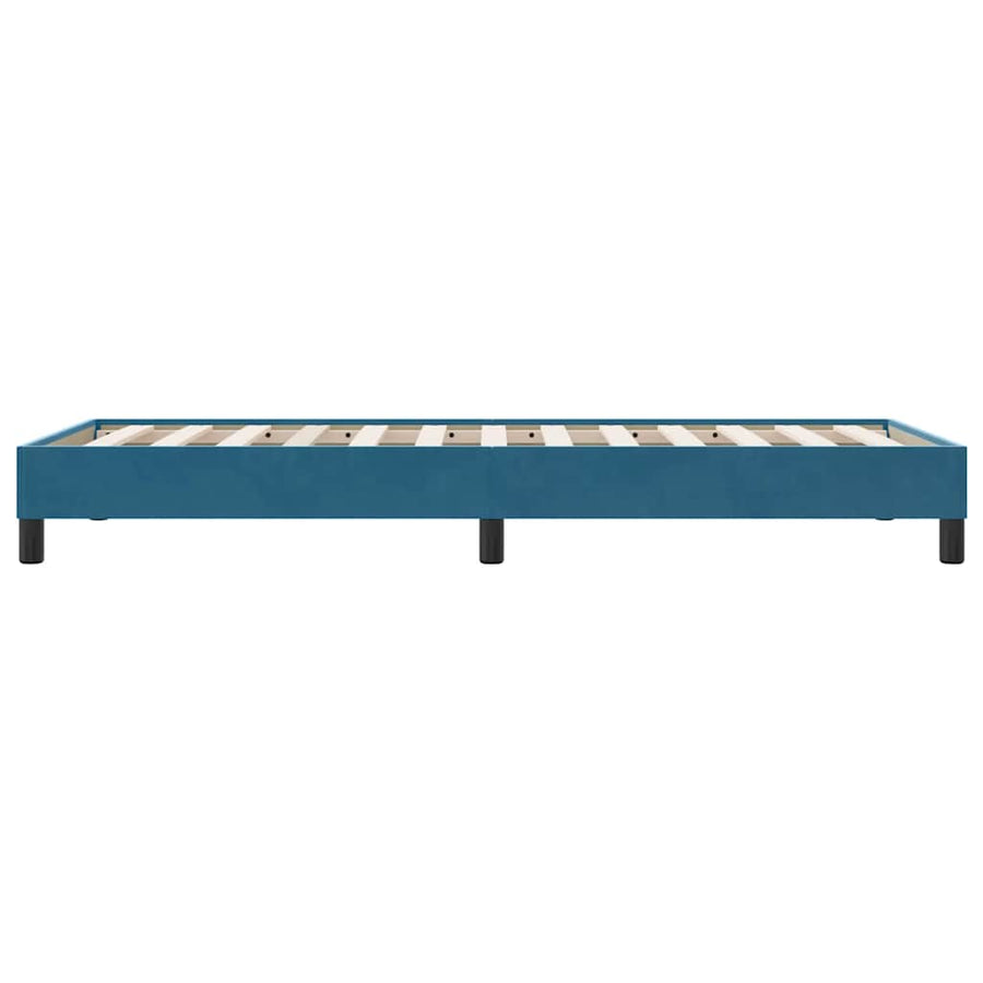 Bedframe zonder matras 80x220 cm fluweel donkerblauw