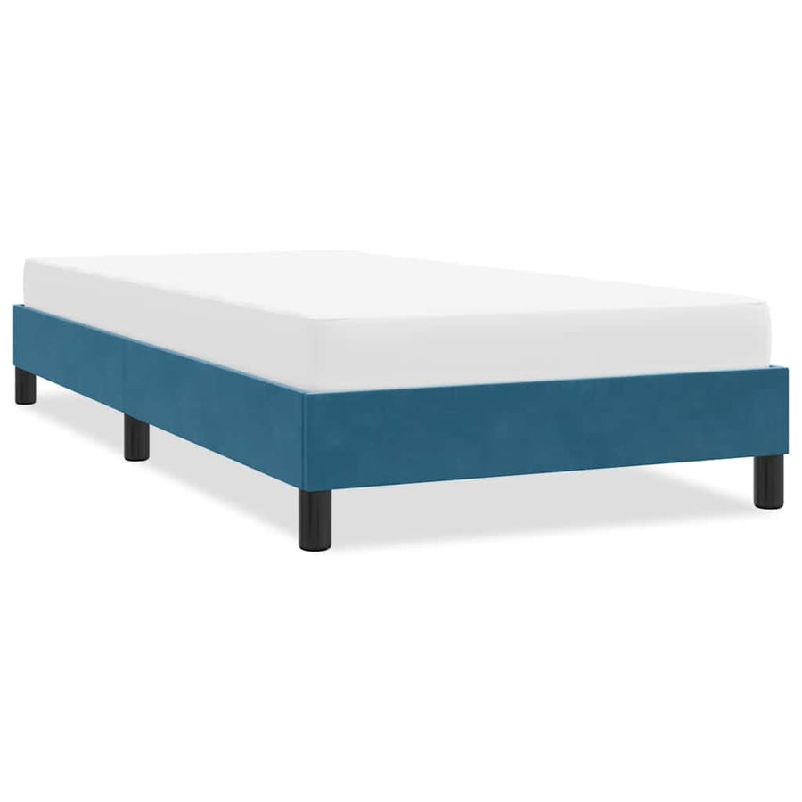 Bedframe zonder matras 80x220 cm fluweel donkerblauw