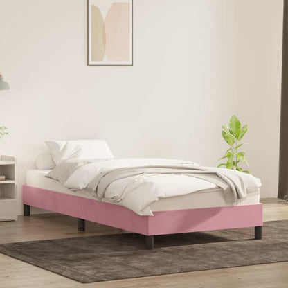 Bedframe zonder matras 80x220 cm fluweel roze