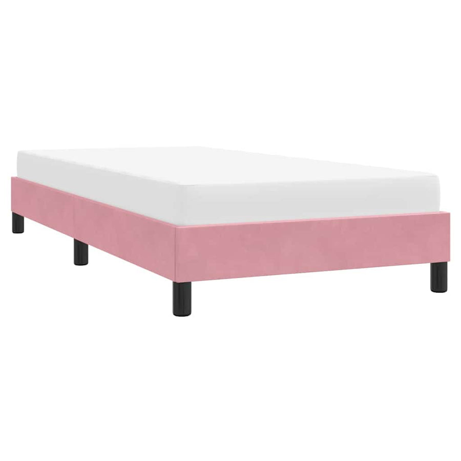 Bedframe zonder matras 80x220 cm fluweel roze