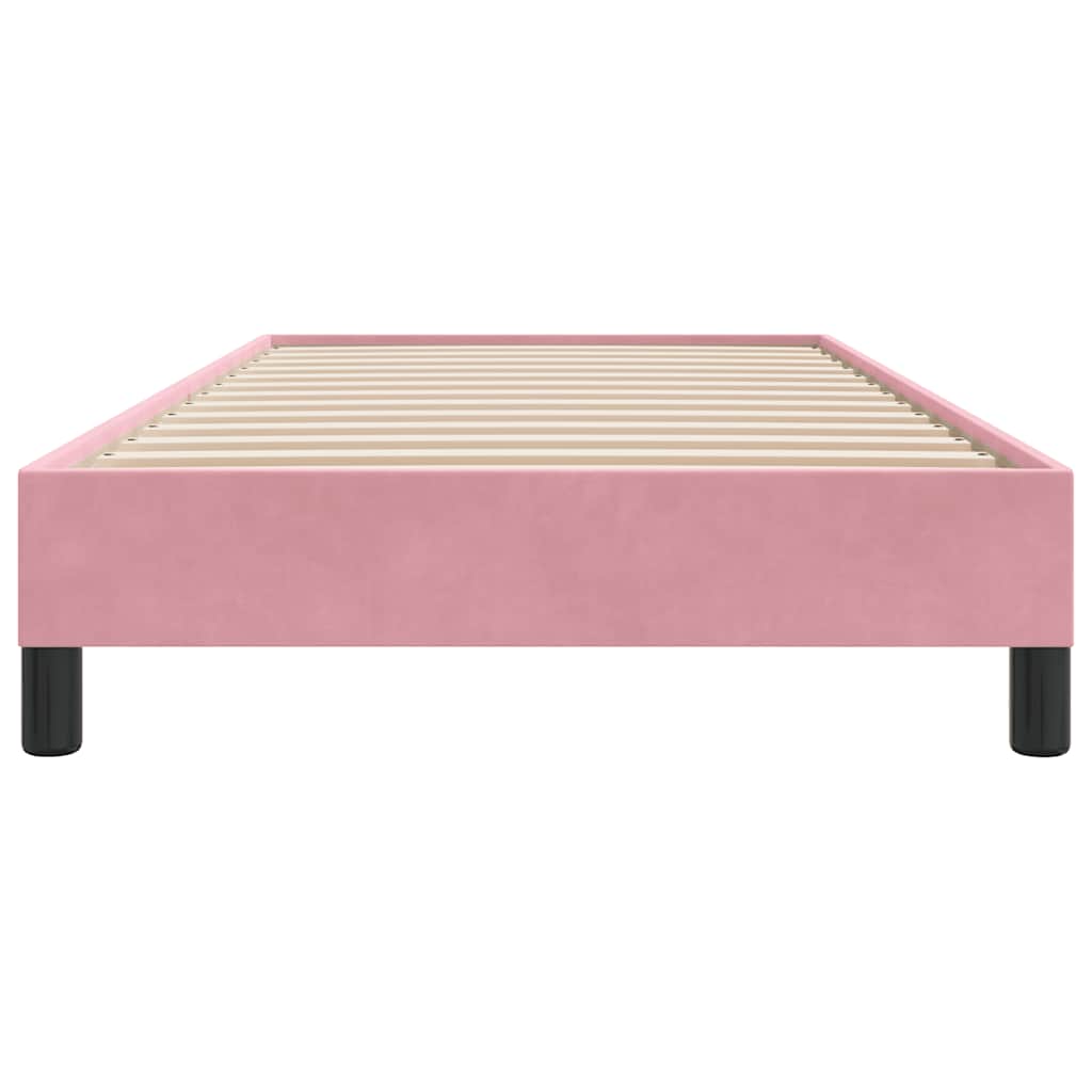 Bedframe zonder matras 80x220 cm fluweel roze