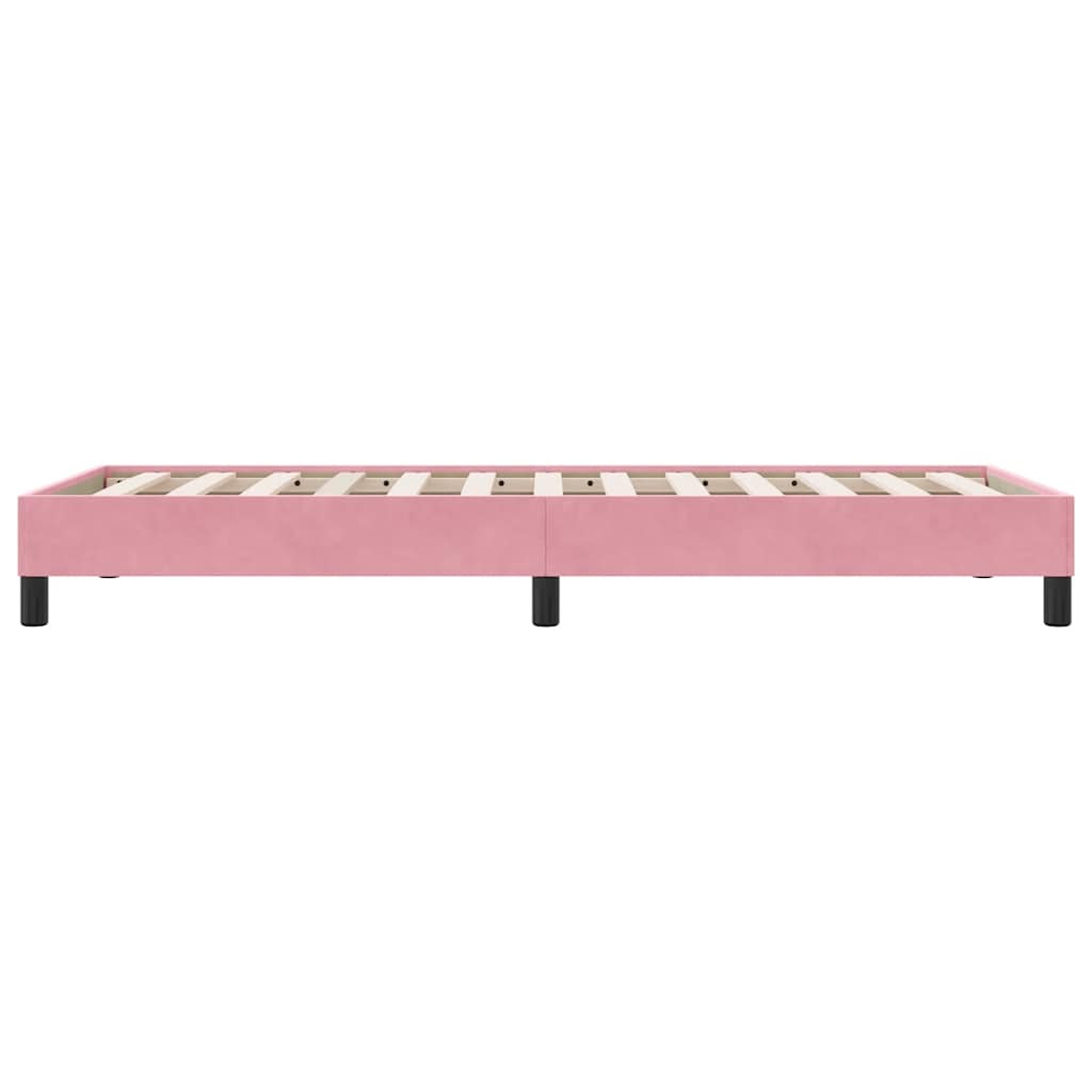 Bedframe zonder matras 80x220 cm fluweel roze