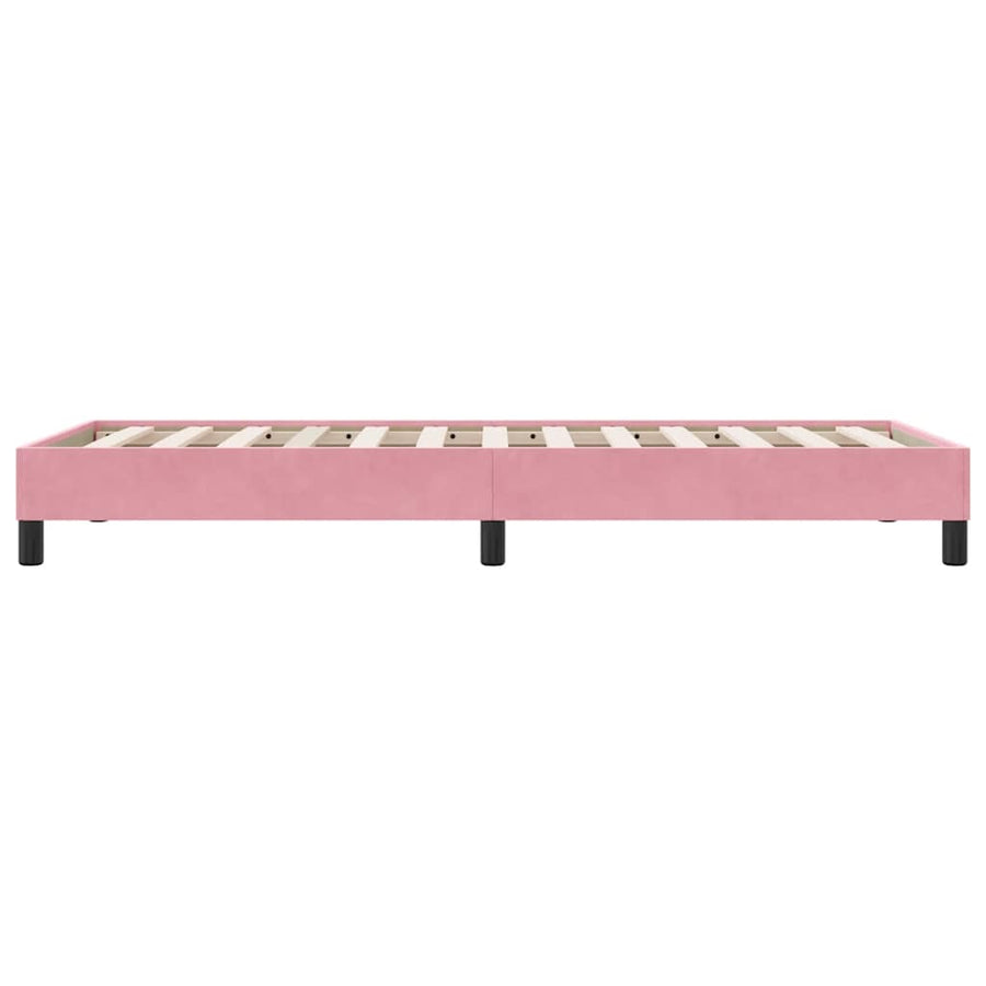 Bedframe zonder matras 80x220 cm fluweel roze