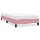 Bedframe 80x220 cm fluweel roze
