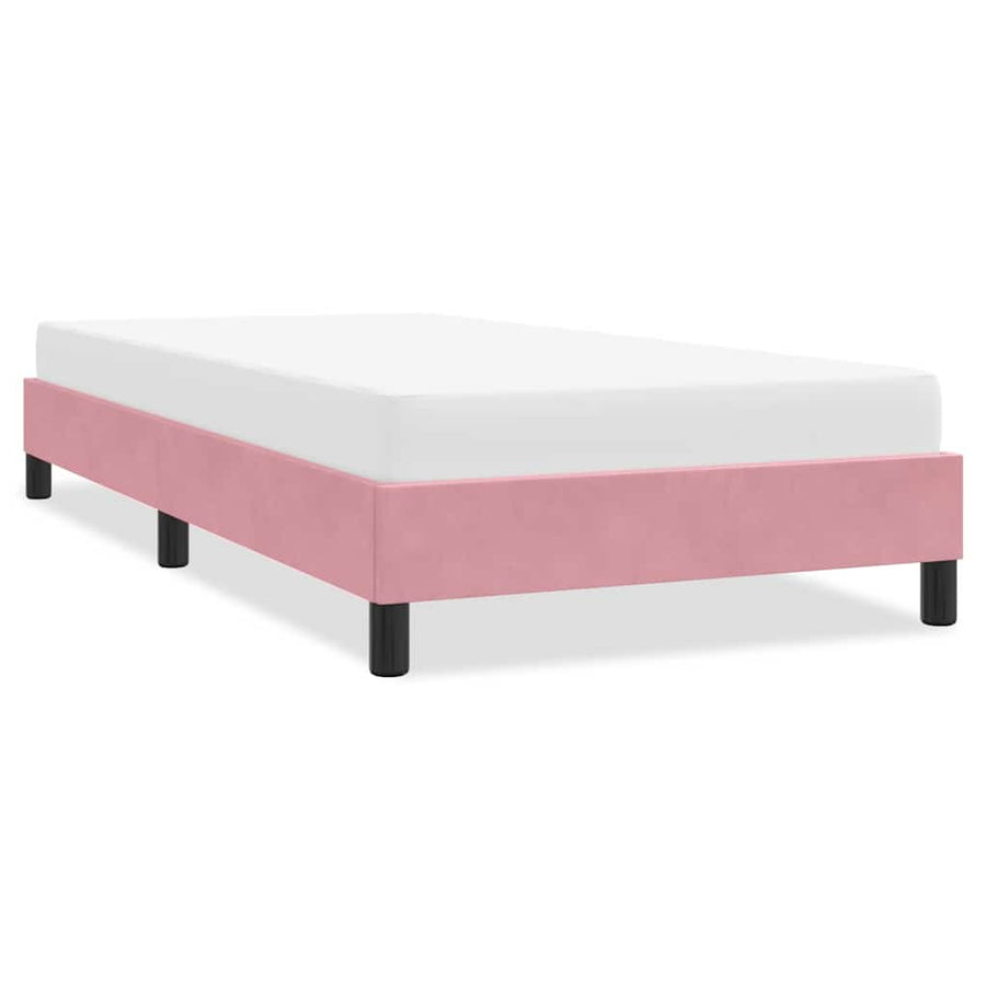 Bedframe zonder matras 80x220 cm fluweel roze