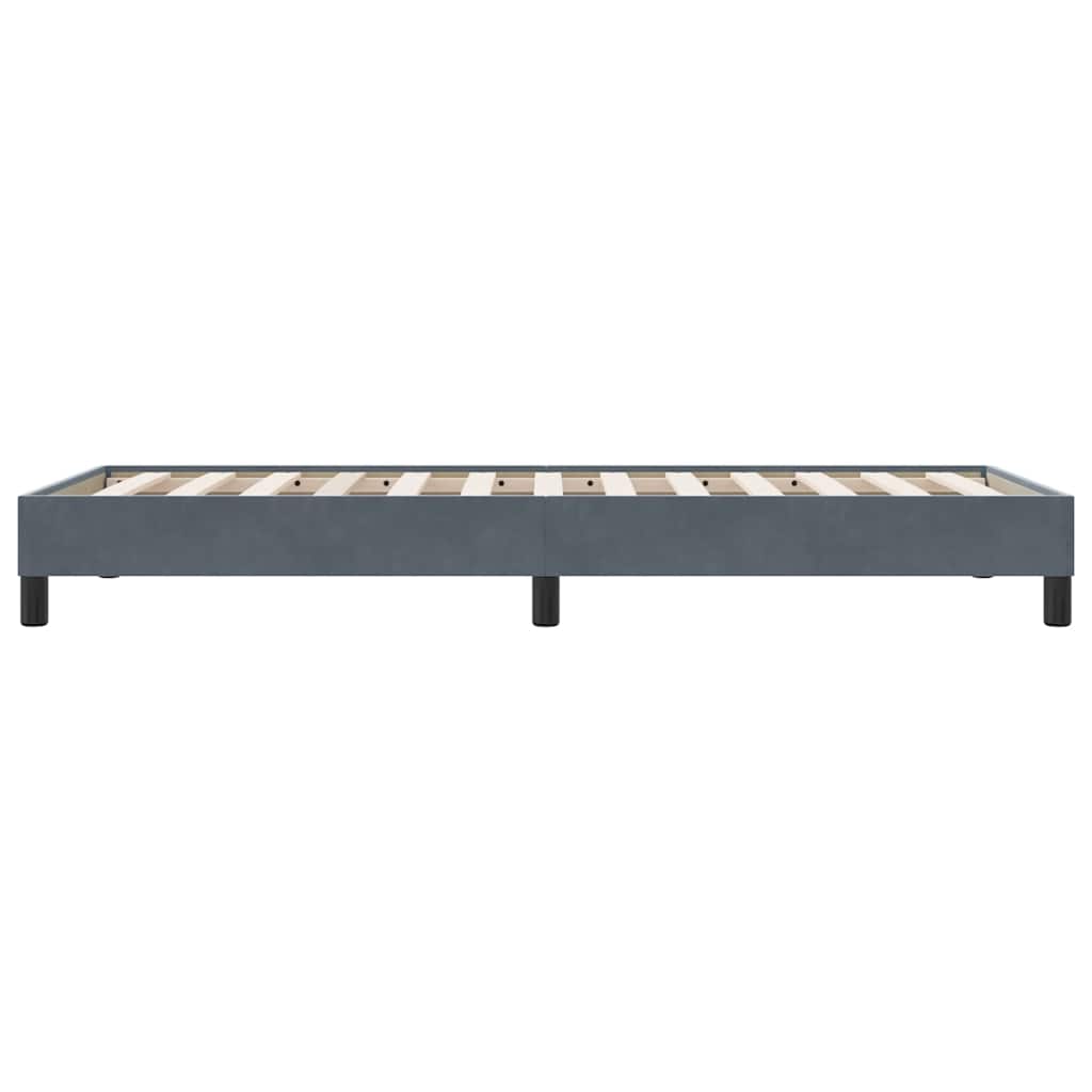 Bedframe zonder matras 90x220 cm fluweel donkergrijs