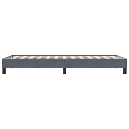 Bedframe zonder matras 90x220 cm fluweel donkergrijs