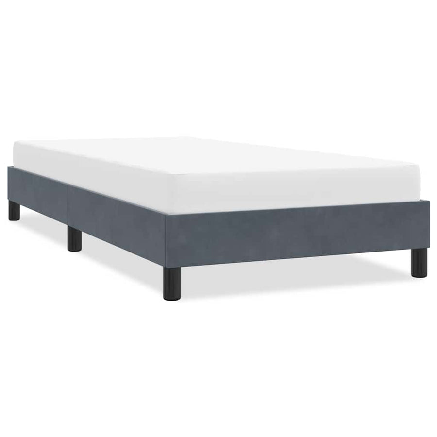 Bedframe zonder matras 90x220 cm fluweel donkergrijs