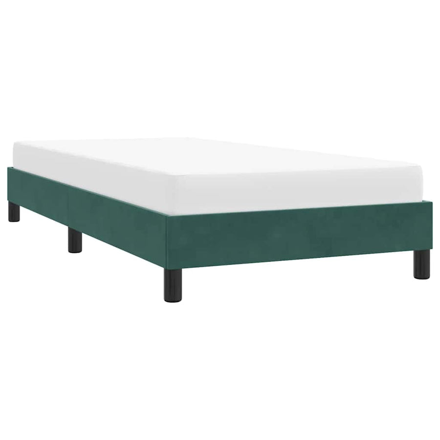 Bedframe zonder matras 90x220 cm fluweel donkergroen
