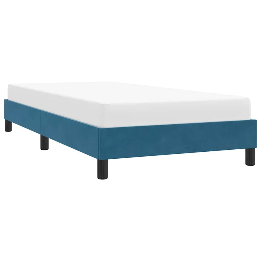 Bedframe zonder matras 90x220 cm fluweel donkerblauw