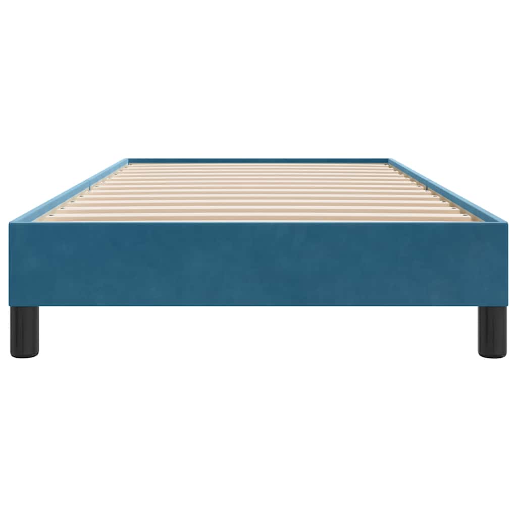 Bedframe zonder matras 90x220 cm fluweel donkerblauw