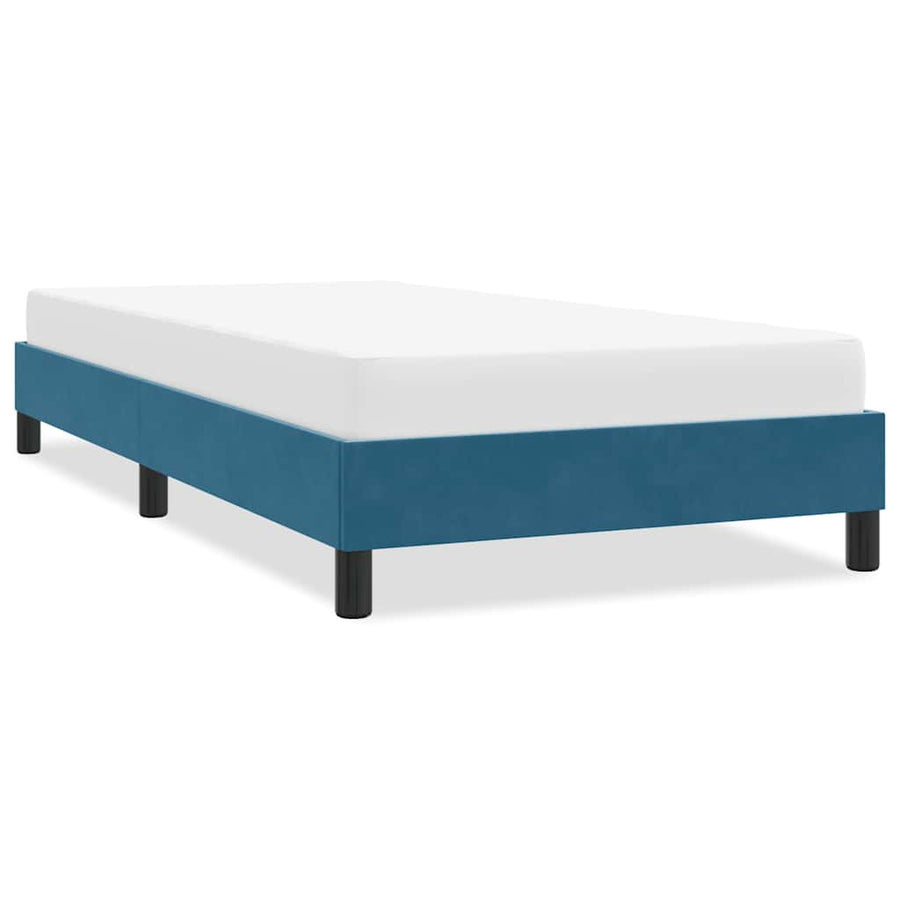 Bedframe zonder matras 90x220 cm fluweel donkerblauw