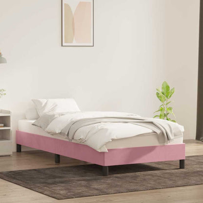 Bedframe zonder matras 90x220 cm fluweel roze
