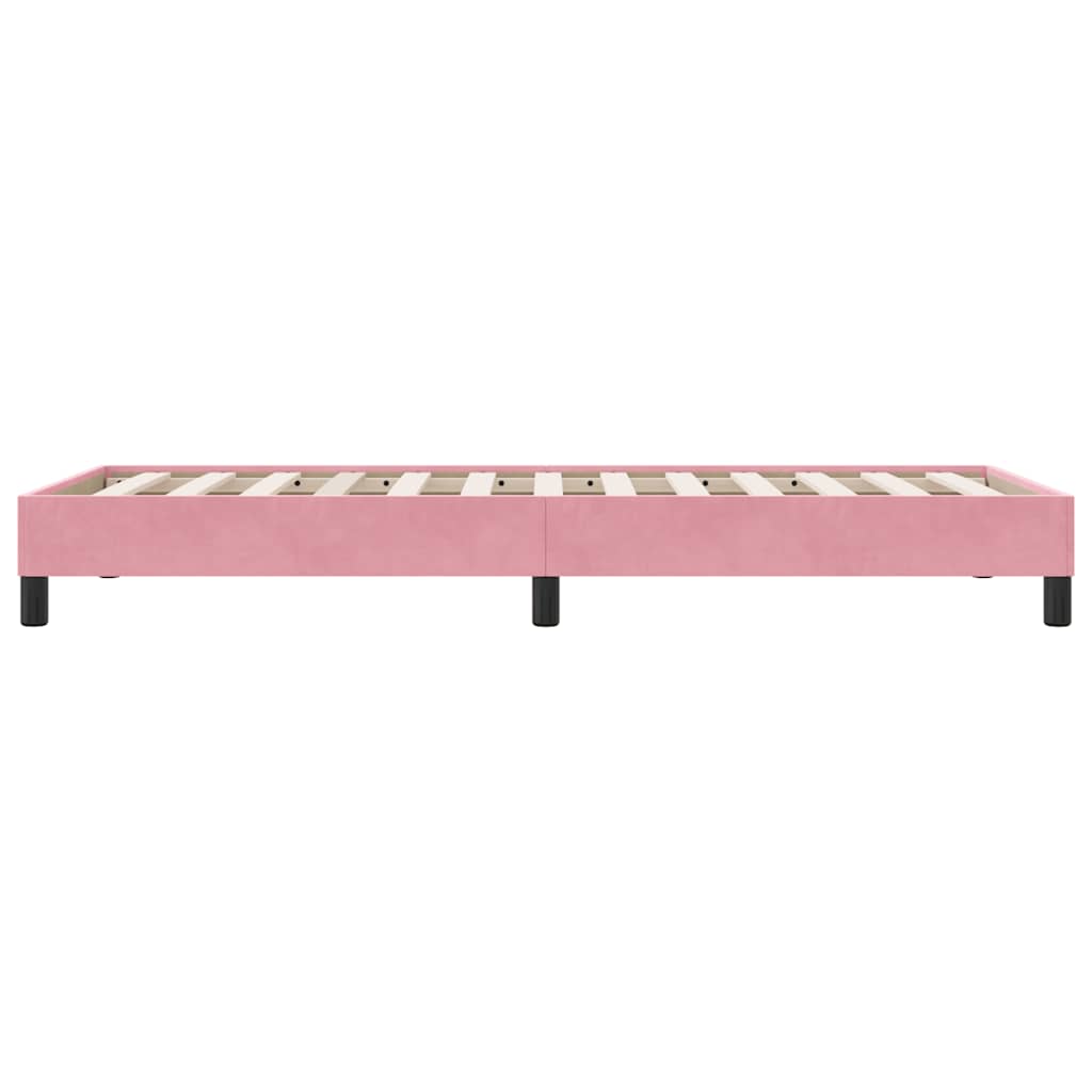 Bedframe zonder matras 90x220 cm fluweel roze