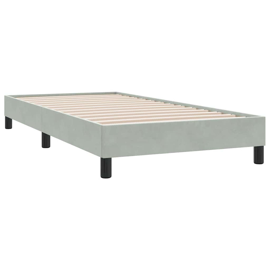 Bedframe zonder matras 100x220 cm fluweel lichtgrijs