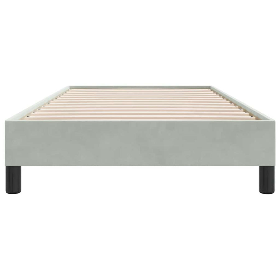Bedframe zonder matras 100x220 cm fluweel lichtgrijs