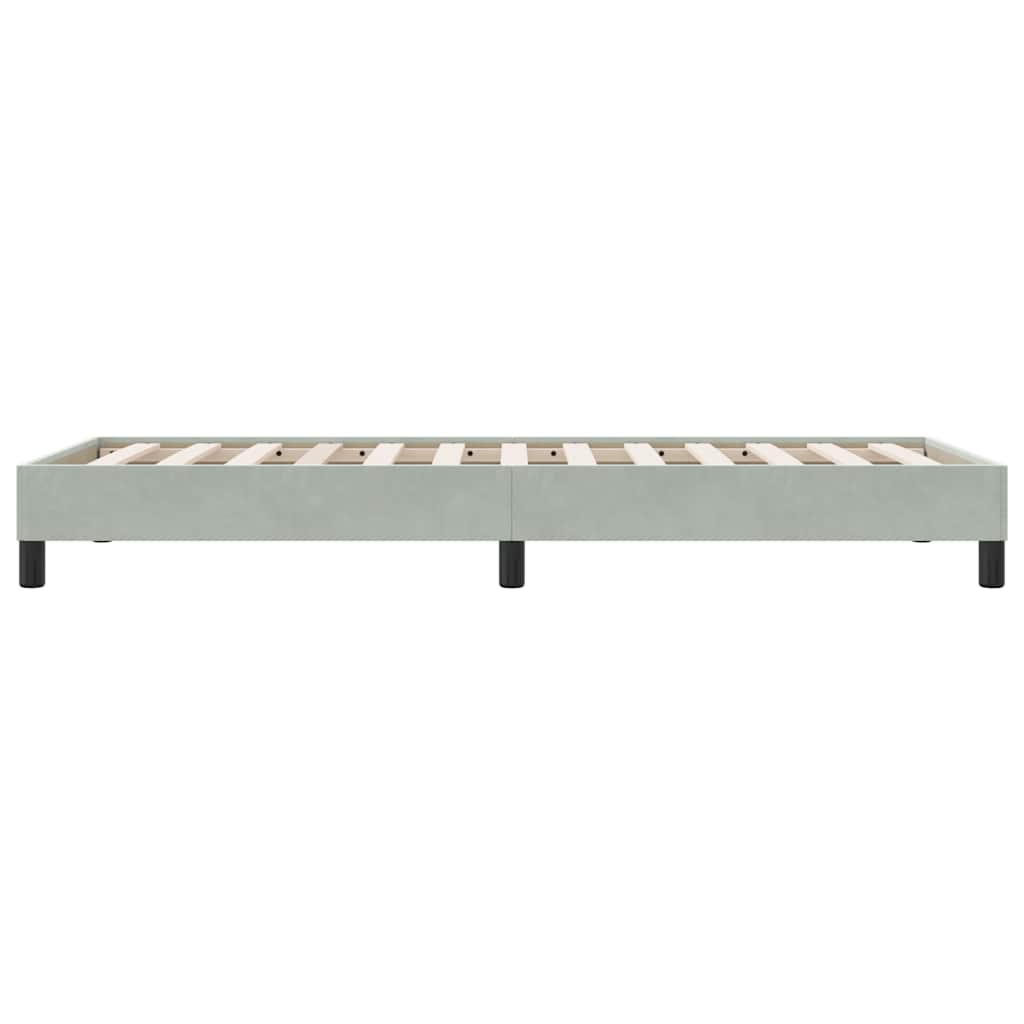 Bedframe zonder matras 100x220 cm fluweel lichtgrijs