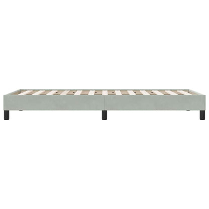 Bedframe zonder matras 100x220 cm fluweel lichtgrijs